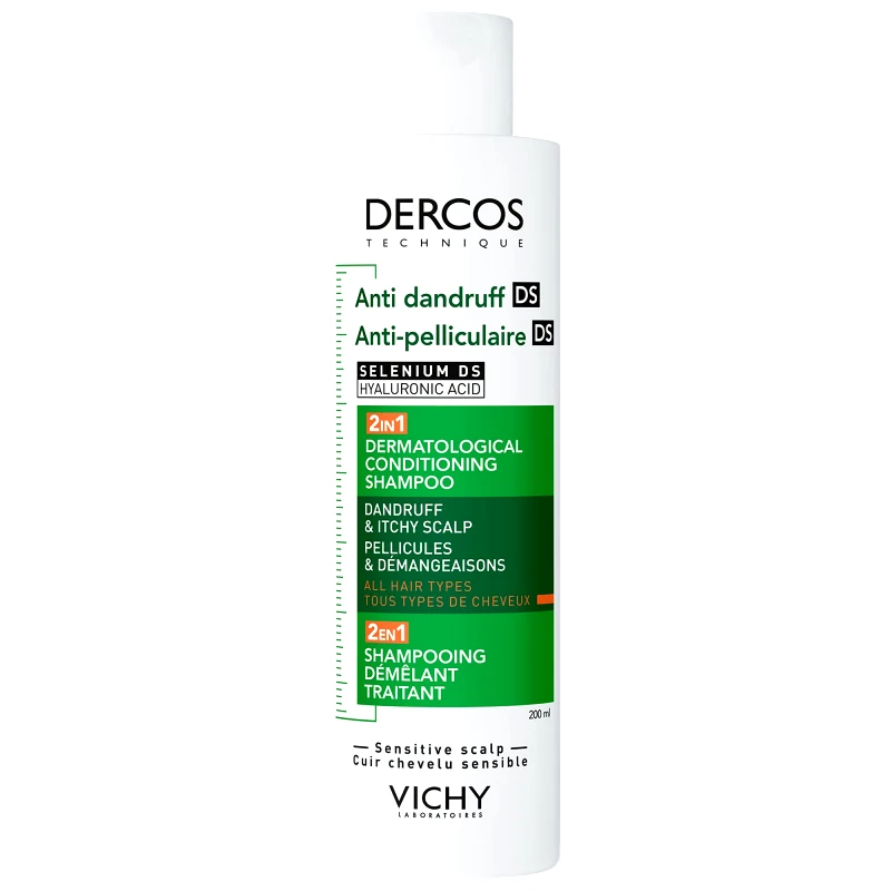 Vichy Vichy Dercos Anti-Dandruff DS 2in1 Conditioning Shampoo Αντιπιτυριδικό Σαμπουάν & Μαλακτική Κρέμα Κατά της Ξηροδερμίας & του Κνησμού - 200ml
