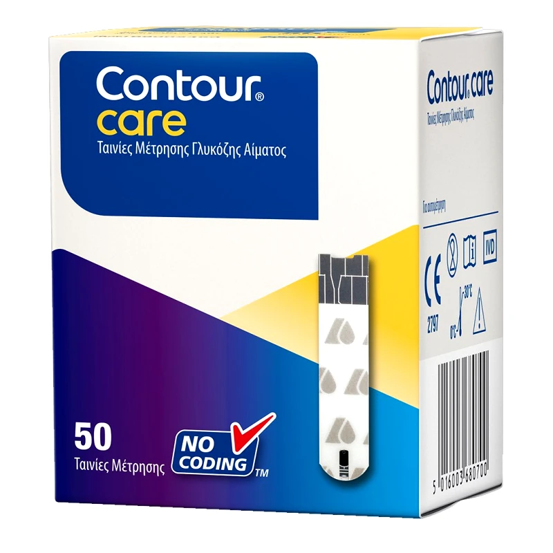 Bayer Ascensia Contour Care Ταινίες Μέτρησης Γλυκόζης Αίματος 50 Strips