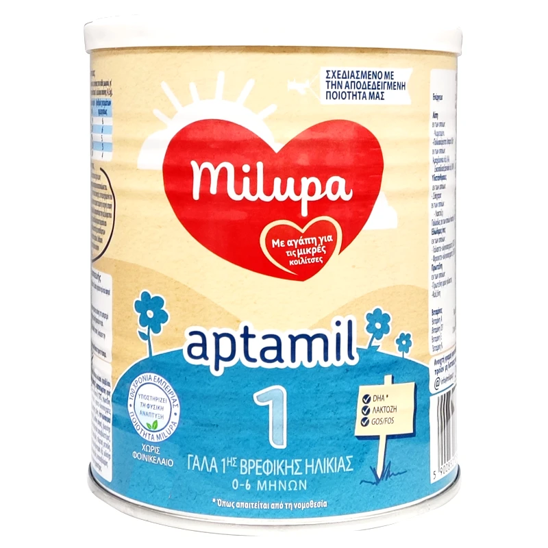 Milupa Milupa Aptamil 0-6m 400gr Γάλα 1ης Βρεφικής Ηλικίας σε Σκόνη 1 Τεμάχιο