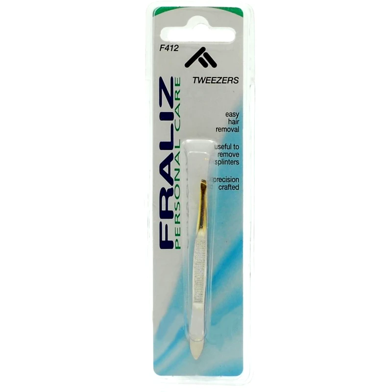 Health-Plus Fraliz F412 Tweezers Τσιμπιδάκι Φρυδιών με Λοξή Μύτη Χρυσή 1 Τεμάχιο