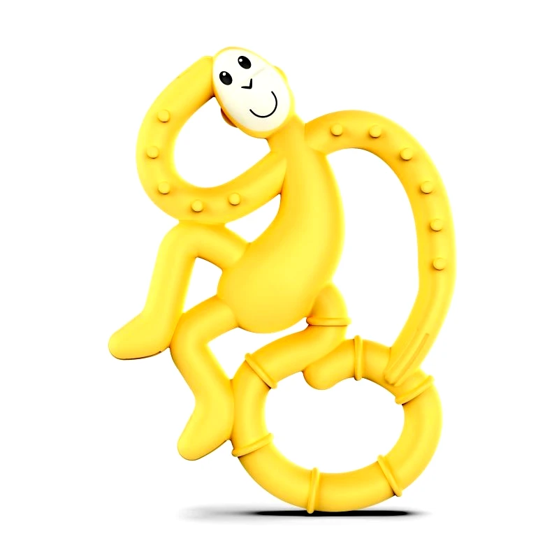 Matchstick Monkey Matchstick Monkey Mini Monkey Teether Κωδ 240306 Μασητικό Οδοντοφυΐας από την Γέννηση 1 Τεμάχιο - Yellow