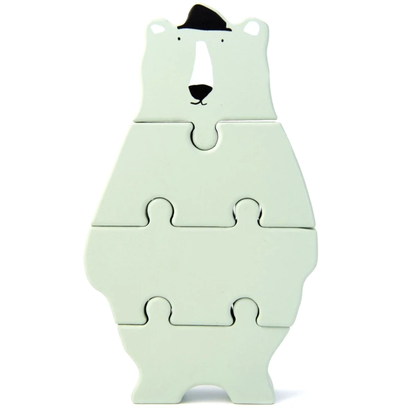 Trixie Trixie Wooden Body Puzzle Κωδ 77508 Ξύλινο Παιχνίδι Παζλ 1 Τεμάχιο - Mr. Polar Bear