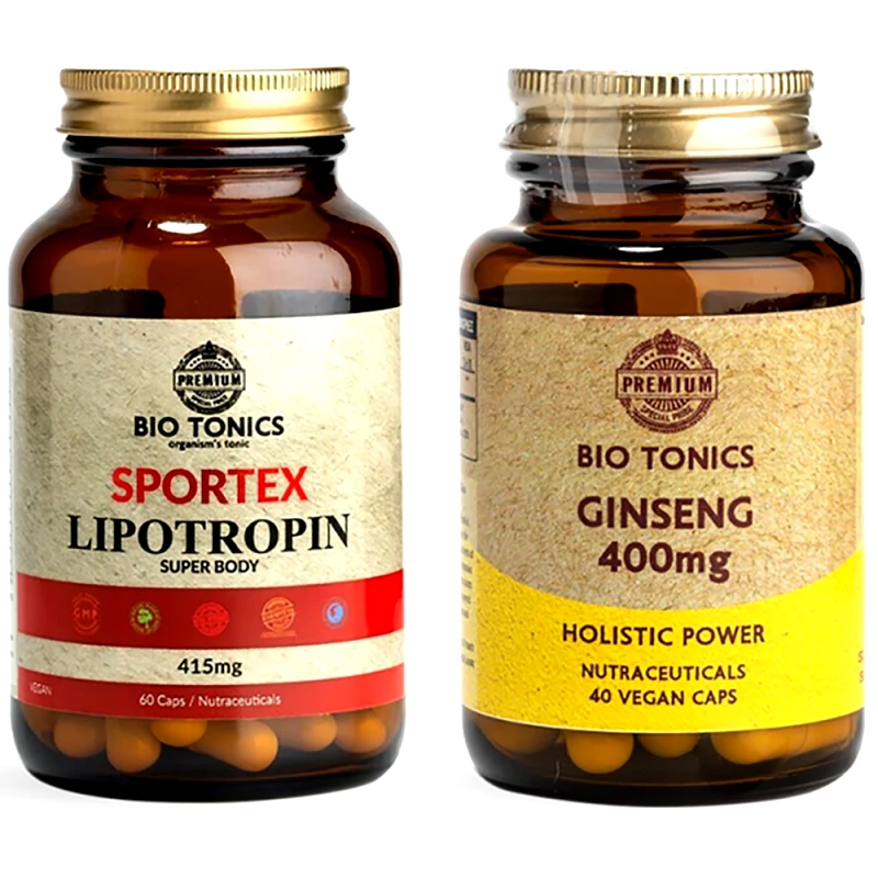 Bio Tonics Bio Tonics Πακέτο Προσφοράς Lipotropin 415mg Συμπλήρωμα Διατροφής για Απώλεια Βάρους 60 caps & Ginseng 400mg Τόνωση του Οργανισμού 40veg.caps