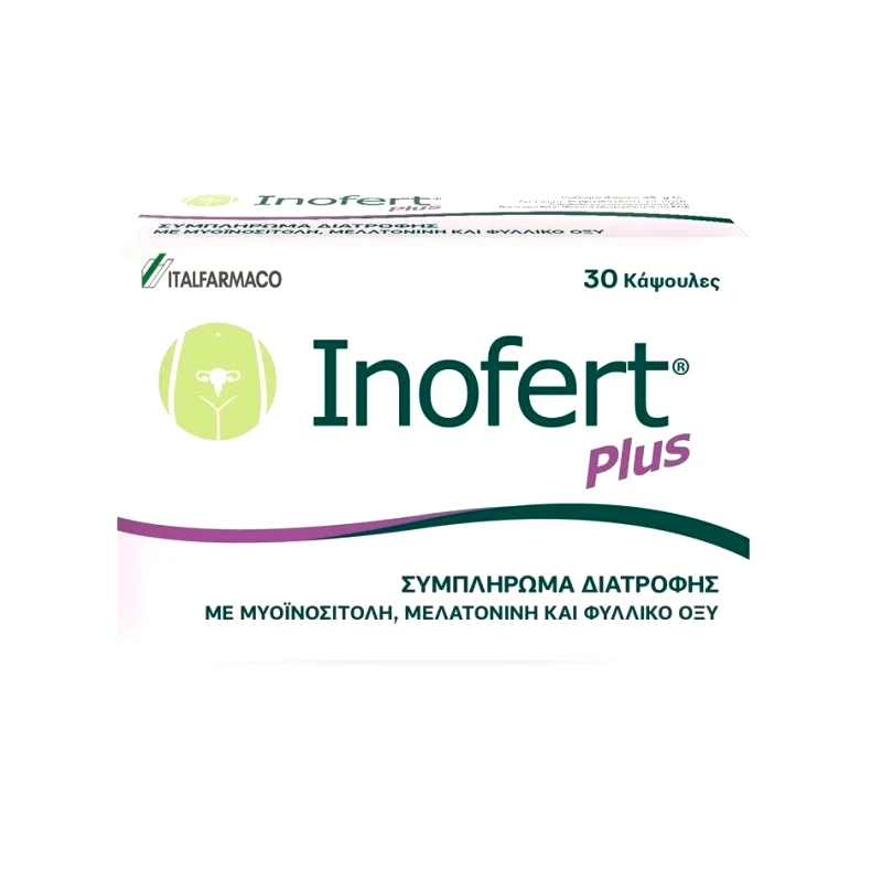 Italfarmaco Inofert Plus Συμπλήρωμα Διατροφής με Μυοϊνοσιτόλη, Μελατονίνη & Φυλλικό Οξύ 30caps