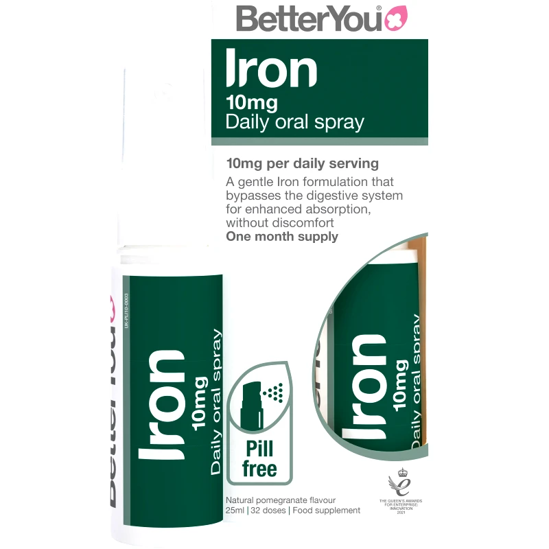 BetterYou BetterYou Iron 10mg Daily Oral Spray Συμπλήρωμα Διατροφής Σιδήρου σε Μορφή Spray Κατά της Κούρασης & Κόπωσης για Αποτελεσματική Αντιμετώπιση της Ανεπάρκειας Σιδήρου Χωρίς να Προκαλεί Πεπτική Δυσφορία με Φυσική Γεύση Ρόδι 25ml