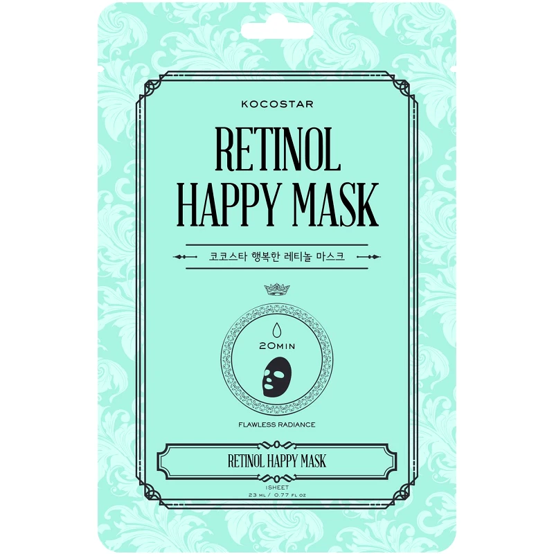 Kocostar Kocostar Retinol Happy Face Mask Εμποτισμένη Μάσκα Προσώπου Ρετινόλης για Λεία & Λαμπερή Επιδερμίδα 25ml