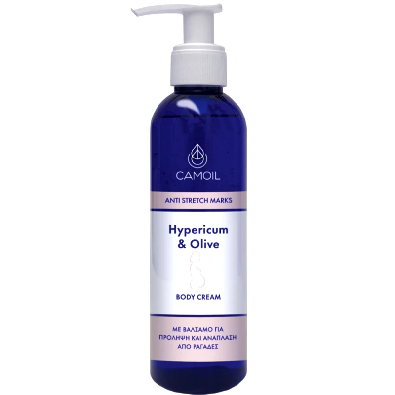 Zarbis Camoil Hypericum & Olive Anti Stretch Marks Body Cream Κρέμα Σώματος με Βάλσαμο για την Πρόληψη & την Ανάπλαση των Ραγάδων 200ml