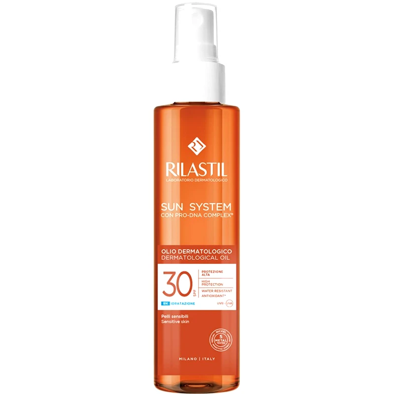 Rilastil Rilastil Sun System Dermatological Oil Spf30 Ενυδατικό - Αντηλιακό Λάδι Σώματος Υψηλής Προστασίας σε Spray 200ml