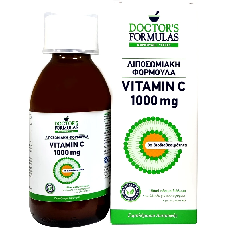 Doctor's Formulas Doctor's Formulas Λιποσωμιακή Vitamin C 1000 mg Αντιοξειδωτική Φόρμουλα Υποστήριξης του Ανοσοποιητικού 150ml