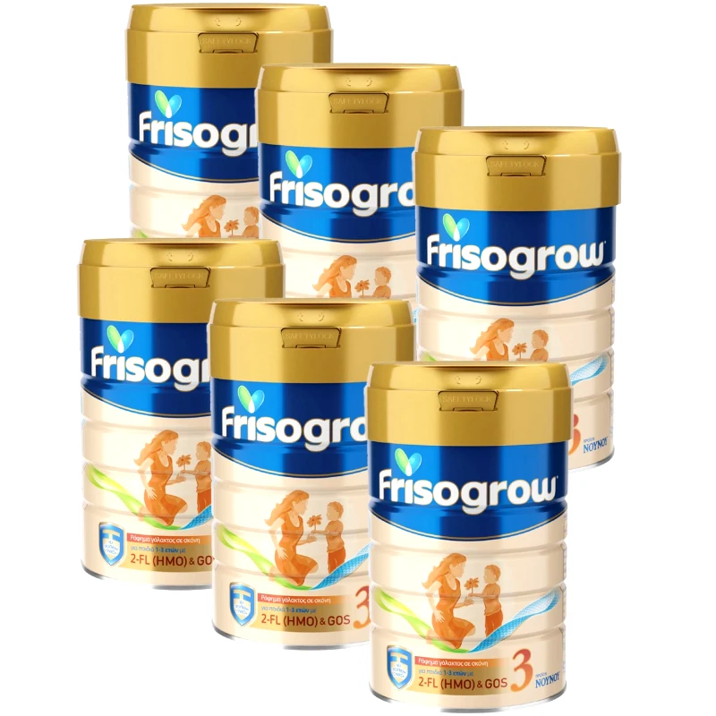 Nounou Σετ Nounou Frisogrow 3 Ρόφημα Γάλακτος σε Σκόνη για Παιδιά Μικρής Ηλικίας Από 1 έως 3 ετών 6x800gr