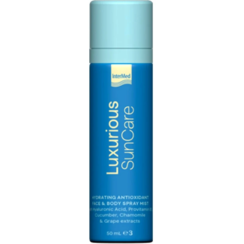 InterMed Luxurious Sun Care Hydrating Antioxidant Mist Face & Body Ενυδατικό & Αντιοξειδωτικό Spray Προσώπου Σώματος 50ml