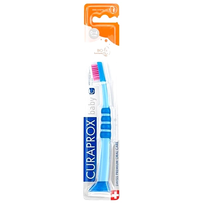 Curaprox Curaprox Baby CK 4260 Ultra Soft Πολύ Μαλακή Παιδική Οδοντόβουρτσα 1 Τεμάχιο - Γαλάζιο / Ροζ