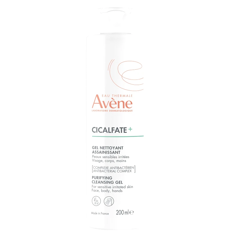 Avène Avene Cicalfate+ Purifying Cleansing Gel Εξυγιαντικό Gel Καθαρισμού για Ευαίσθητη & Ερεθισμένη Επιδερμίδα 200ml