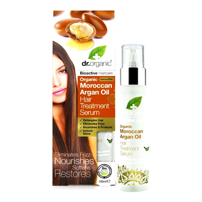 Dr Organic Dr Organic Moroccan Argan Oil Hair Treatment Serum Βιολογικό Έλαιο Αργκάν για Χρήση σε Ταλαιπωρημένα, Άτονα, Ξηρά 100ml