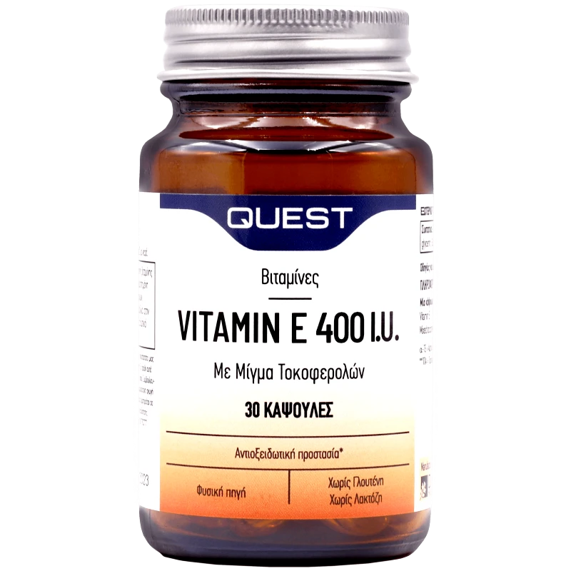 Quest Quest Vitamin E 400iu Mixed Tocopherols Φυσική Πηγή Βιταμίνης E 30caps