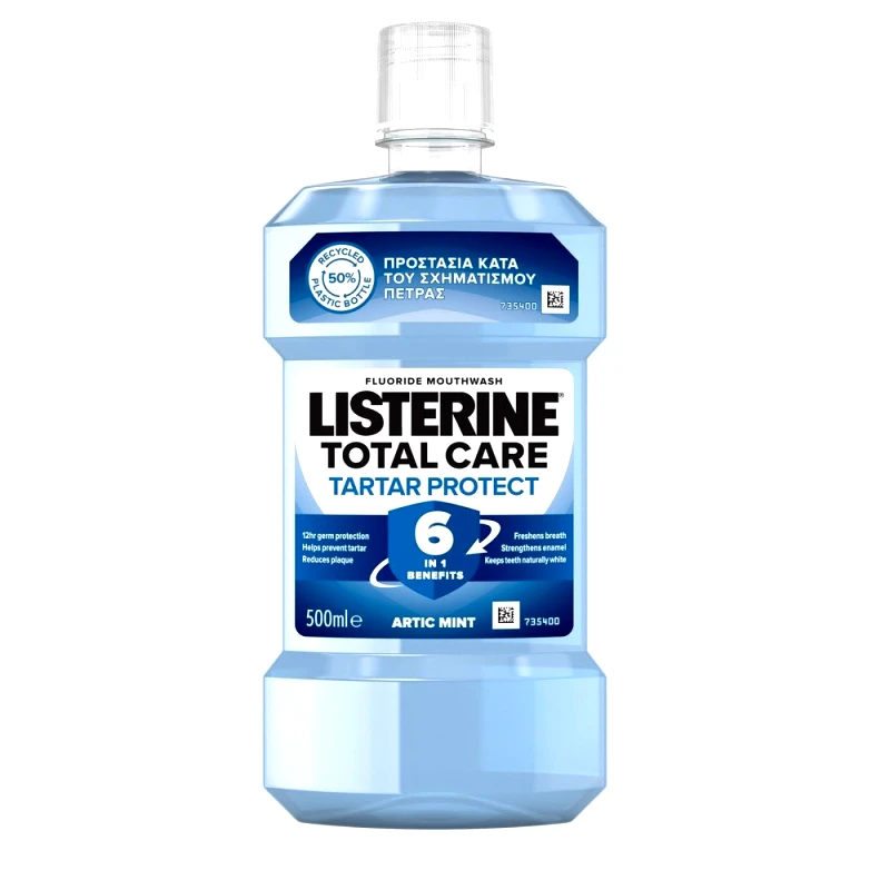 Listerine Listerine Total Care Tartar Protect Στοματικό Διάλυμα για Πρόληψη και Καταπολέμηση της Πλάκας και της Πέτρας 500ml