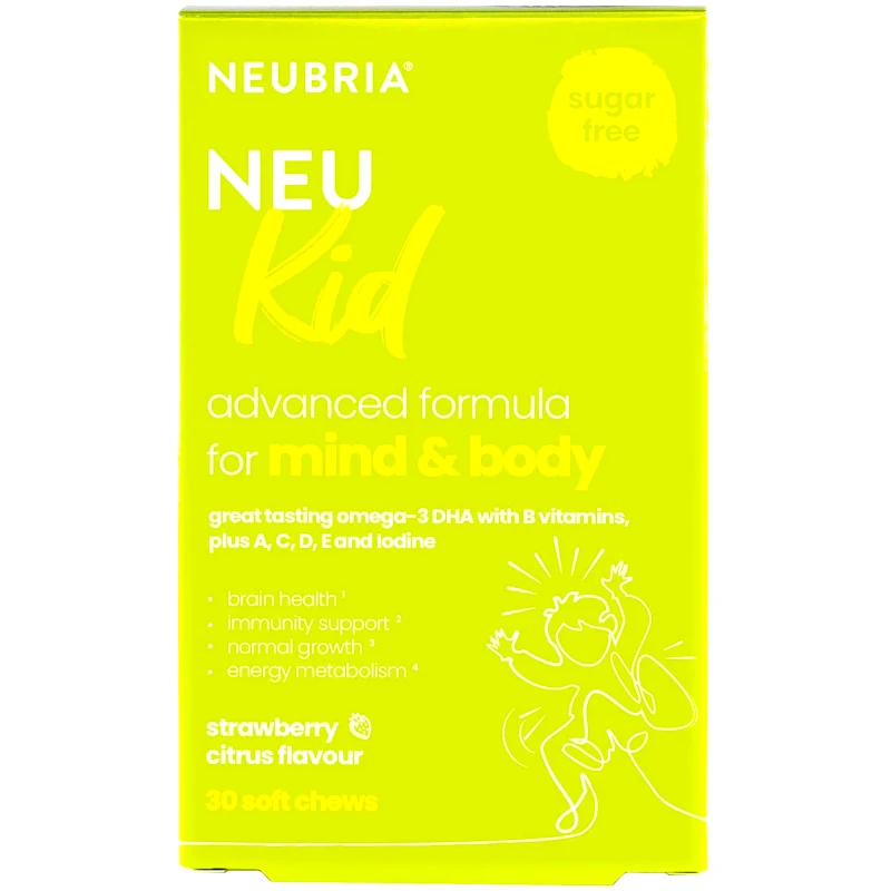 Neubria Neubria Neu Kid Παιδικό Συμπλήρωμα Διατροφής για Μυαλό & Σώμα με Γεύση Φράουλα Λεμόνι 30 Chew.tabs