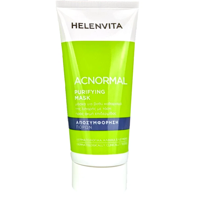 ΦΑΡΜΕΞ Helenvita ACNormal Purifying Facial Mask Μάσκα για Βαθύ Καθαρισμό της Λιπαρής με Τάση Ακμής, Επιδερμίδας 75ml