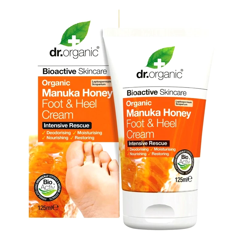 Dr Organic Dr Organic Manuka Honey Foot and Heel Cream Κρέμα Ποδιών και Πελμάτων με Βιολογικό Μέλι Μανούκα 125ml