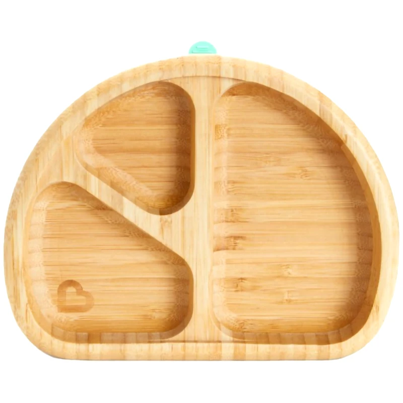 Munchkin Munchkin Bambou Divided Suction Plate Παιδικό Πιάτο με Βεντούζα από Μπαμπού 6m+, 1 Τεμάχιο, Κωδ 90038