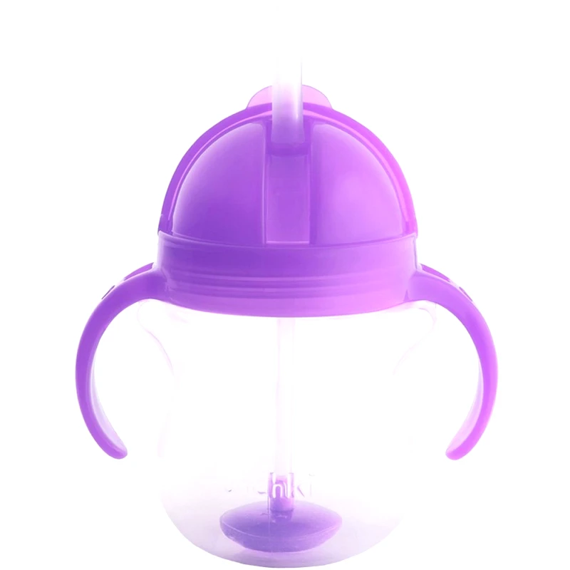 Munchkin Munchkin Click Lock Tip & Sip Straw Cup 6m+ Ποτήρι με Ευέλικτο Καλαμάκι 207ml - Μωβ