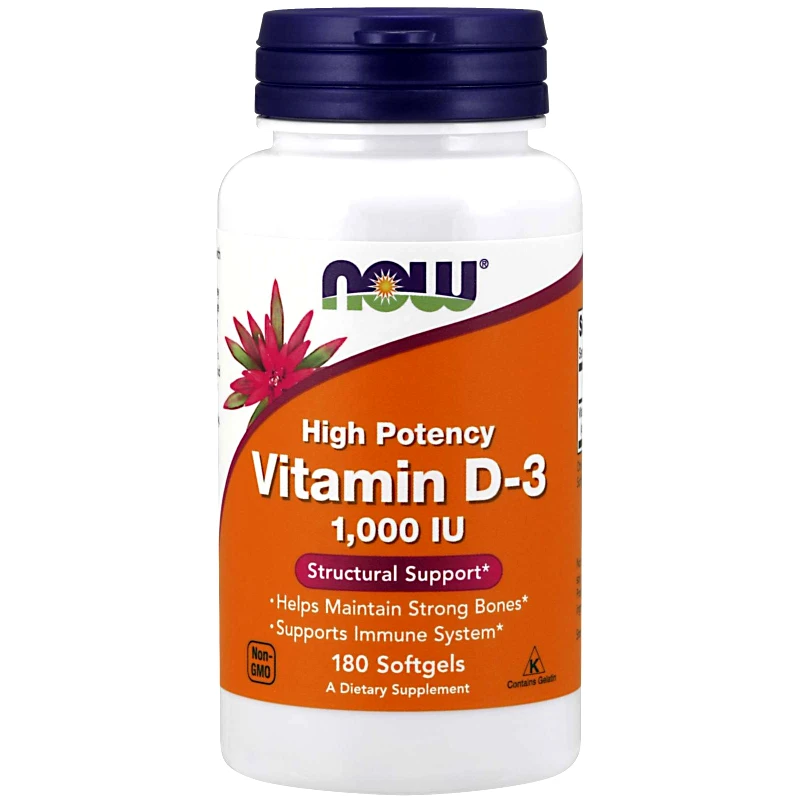 Now Foods Now Foods Vitamin D3 1.000 IU Συμπλήρωμα Διατροφής με τη πιο Βιοδιαθέσιμη Μορφή Βιταμίνης D 180 softgels