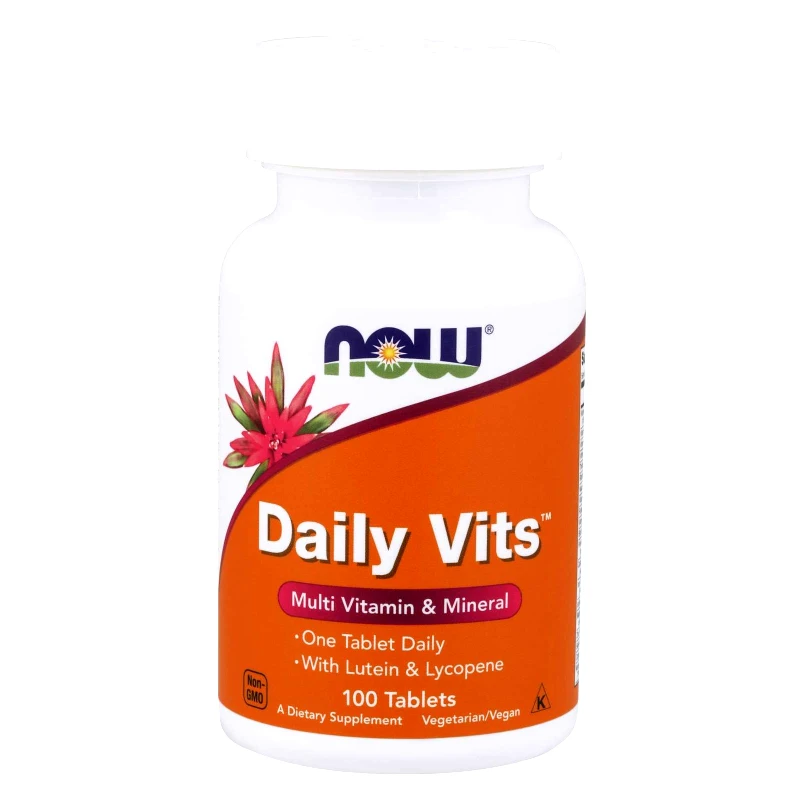 Now Now Foods Daily Vits Multi, Lycopene + Lutein (Vegan) Συμπλήρωμα Διατροφής, Προηγμένη Πολυβιταμίνη Υψηλής Απορρόφησης 100tabs