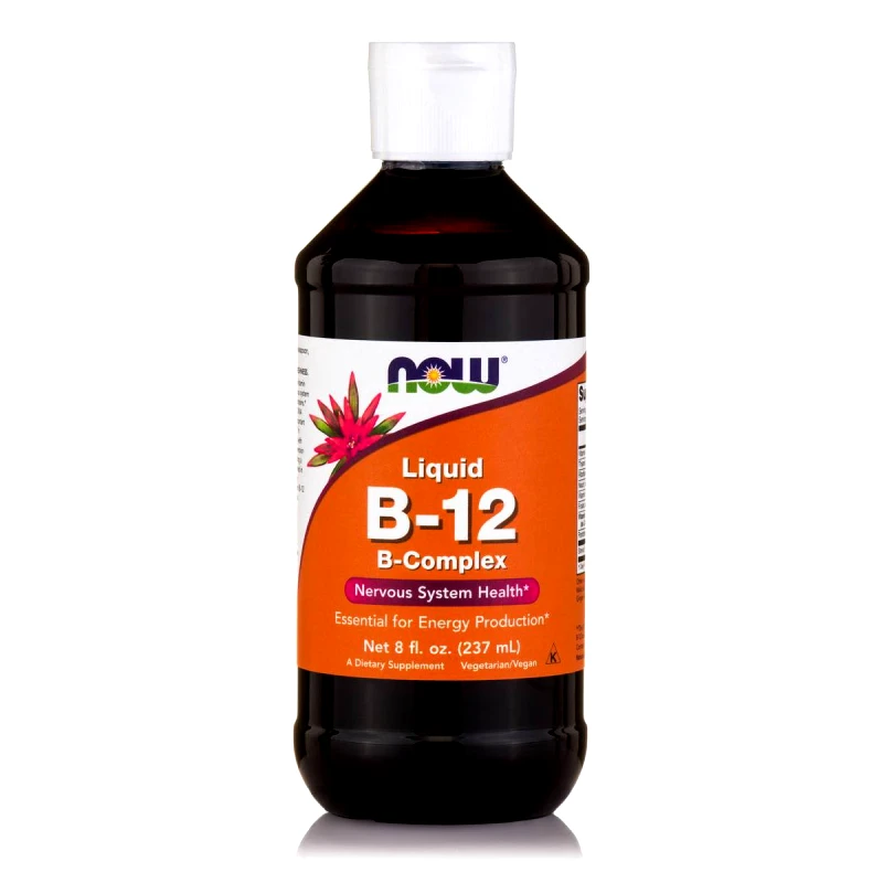 Now Now Foods Liquid B12 Complex Vegetarian Συμπλήρωμα Διατροφής, Υγρή Βιταμίνη Β-12 για την Υγεία του Νευρικού Συστήματος 237ml