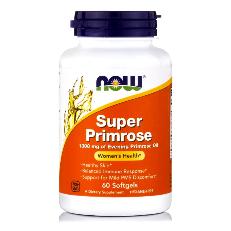 Now Now Foods Super Primrose 1300mg Συμπλήρωμα Διατροφής με Έλαιο Νυχτολούλουδου Υψηλής Δραστικότητας 60 Softgels