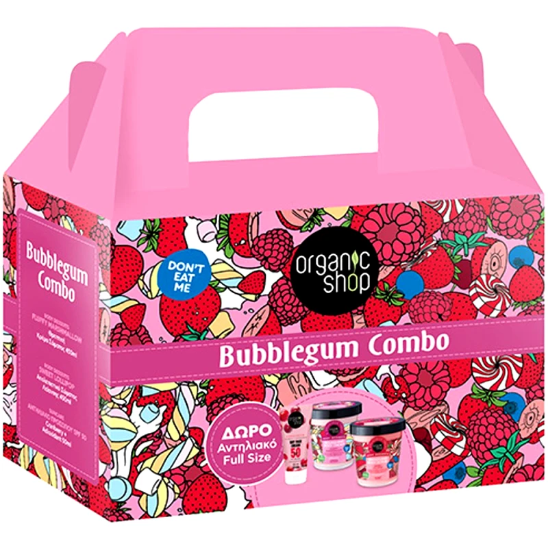 Natura Siberica Organic Shop Promo Body Desserts Fluffly Murshmallow Nourishing Body Cream 450ml & Sweet Lollipop Smoothing Body Scrub 450ml & Δώρο Suncare Cranberry Day Face Cream Spf50, 50ml