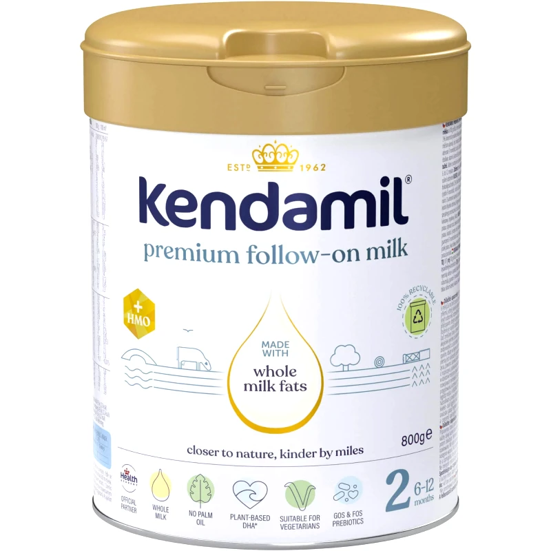 Kendamil Kendamil Premium Follow-On Milk 2 Υψηλής Ποιότητας Γάλα Πλήρες 2ης Βρεφικής Ηλικίας σε Σκόνη 6-12m 800g