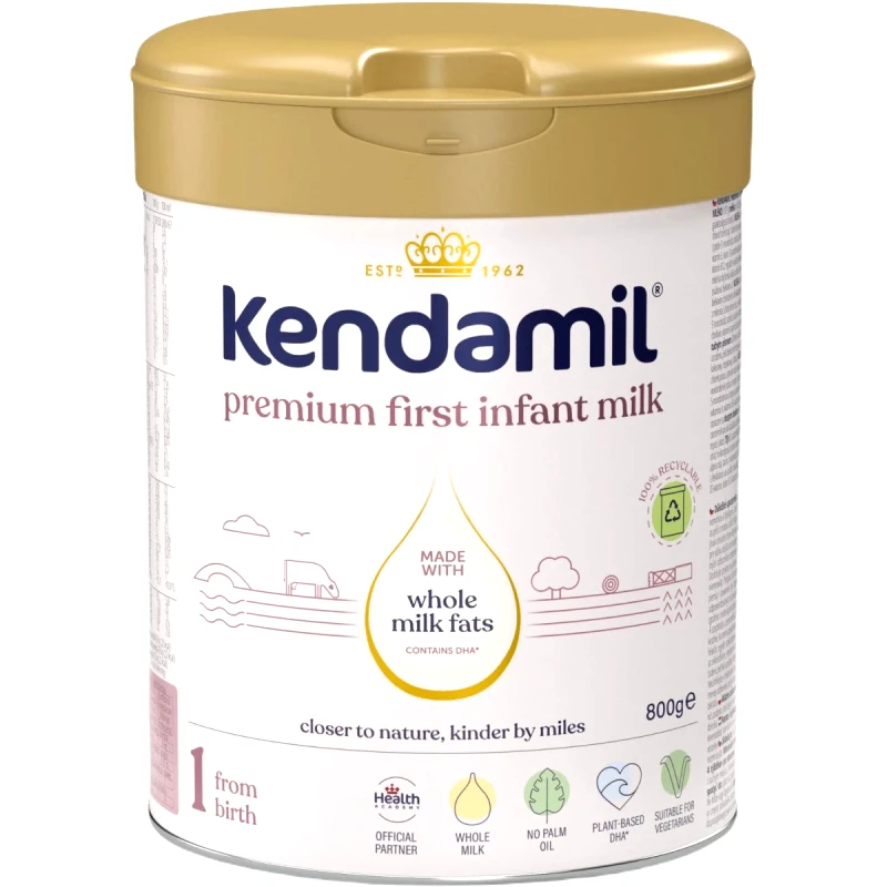Kendamil Kendamil Premium First Infant Milk 1 Υψηλής Ποιότητας Γάλα Πλήρες 1ης Βρεφικής Ηλικίας σε Σκόνη 0-6m 800g