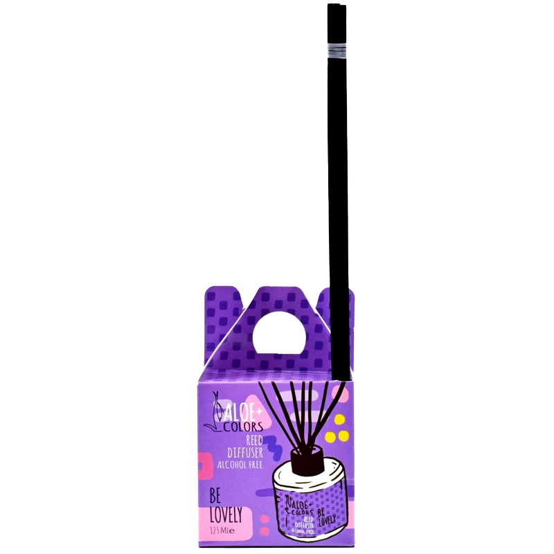Aloe Colors Aloe+ Colors Be Lovely Reed Diffuser Alcohol Free Αρωματικό Χώρου με Έντονο Άρωμα Καραμέλα, Πικραμύγδαλο 125ml