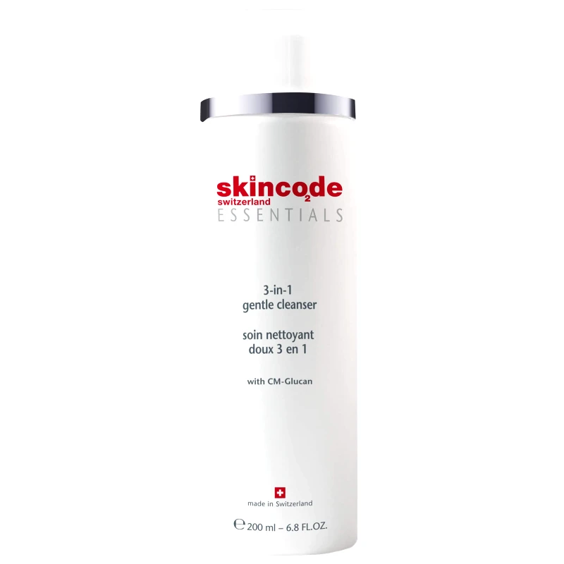 Skincode Skincode Essentials 3 in 1 Gentle Cleanser With CM-Glucan Γαλάκτωμα Καθαρισμού-Ντεμακιγιάζ για Κανονικές-Ξηρές Επιδερμίδες 200ml