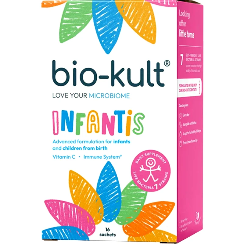 Bio-Kult Protexin Bio-Kult Infantis Συμπλήρωμα Διατροφής 7 Προβιοτικών Στελεχών με Πρεβιοτικά & Βιταμίνη C για την Καλή Λειτουργία του Πεπτικού & Ανοσοποιητικού Συστήματος των Βρεφών 16 Sachets