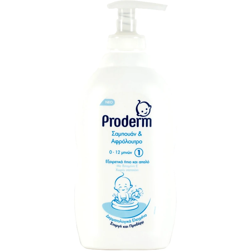 Proderm Proderm Σαμπουάν & Αφρόλουτρο 0-12 Μηνών 400ml