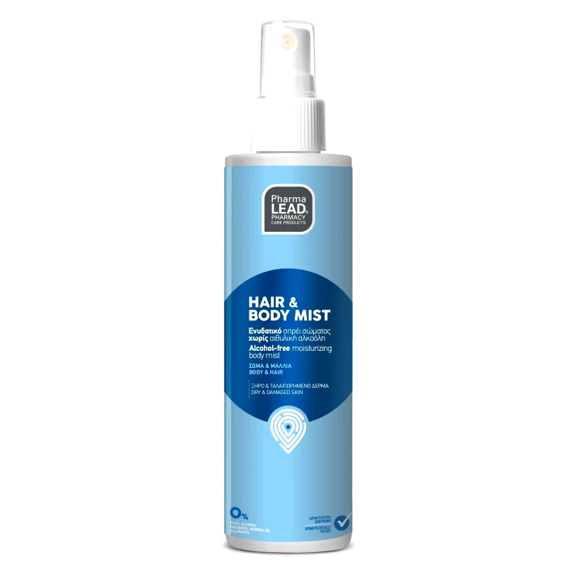 PharmaLead Pharmalead Hair & Body Moisturizing Mist Ενυδατικό Mist για Σώμα & Μαλλιά, Κατάλληλο για Ξηρό, Ταλαιπωρημένο Δέρμα 100ml