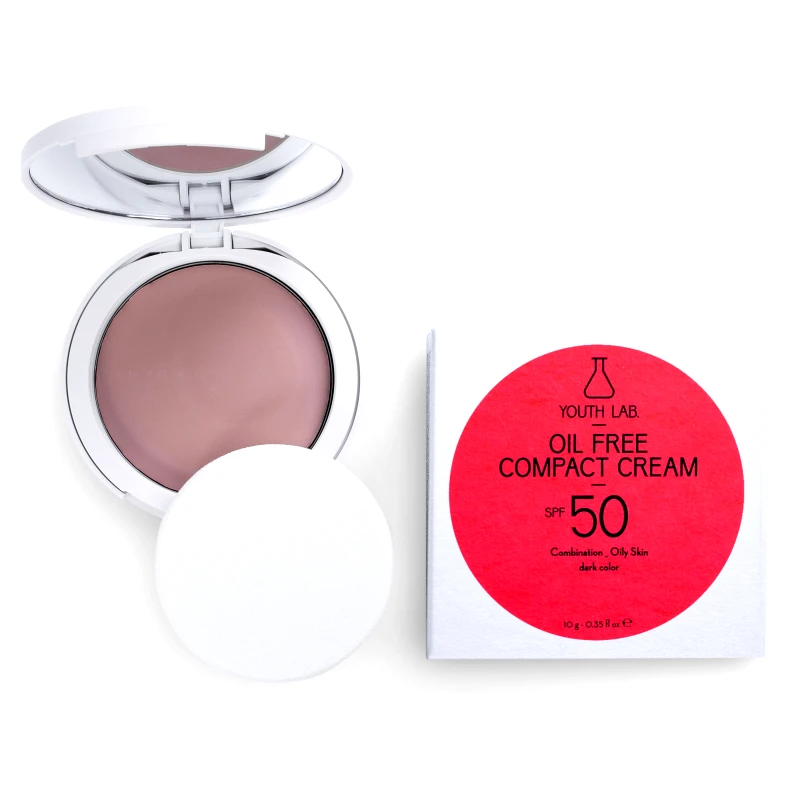 Youth Lab. Youth Lab Oil Free Compact Spf50 Combination Oily Skin Αντηλιακή Κρέμα Υψηλής Προστασίας & Ματ Αποτελέσματος Dark Color 10gr