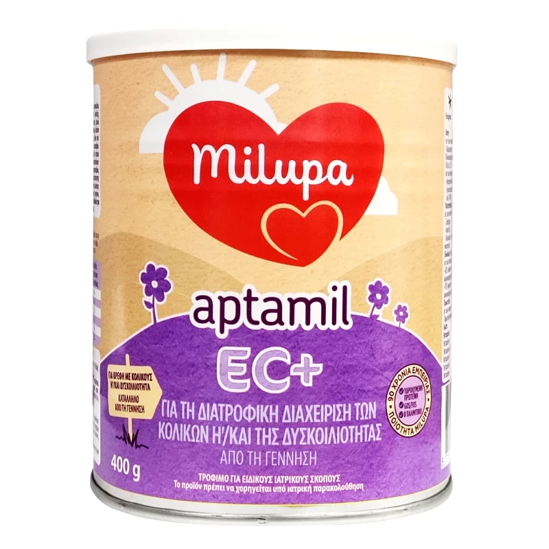 Milupa Milupa Aptamil EC+ για την Διατροφική Διαχείριση των Κολικών & της Δυσκοιλιότητας 400gr