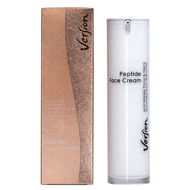 Version Version Anti Wrinkle, Lifting Revitalizing Face & Neck Peptide Face Cream Αντιρυτιδική Συσφικτική Κρέμα Προσώπου, Λαιμού για Κανονικές, Ξηρές & Πολύ Ξηρές Επιδερμίδες 50ml
