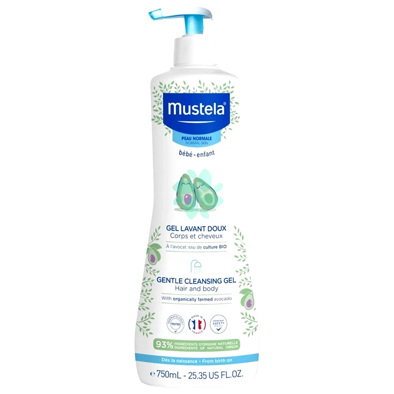 Mustela Mustela Gentle Cleansing Gel for Hair & Body Βρεφικό Παιδικό Gel Καθαρισμού για Σώμα και Μαλλιά με Αβοκάντο Βιολογικής Καλλιέργειας 750ml