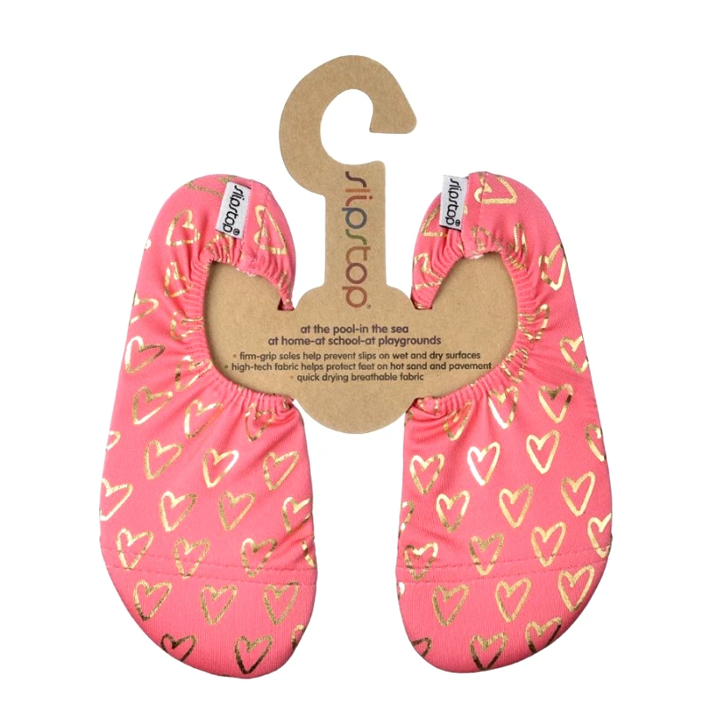 SlipStop SlipStop Golden Hearts Set Κωδ SS-37 Μέγεθος 27-29 Αντιολισθητικά Παιδικά Παντοφλάκια 1 Ζευγάρι - Medium