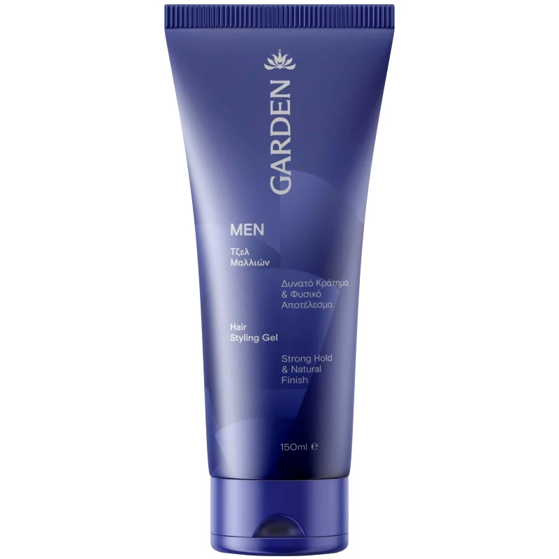 Garden Garden Men Strong Hold & Natural Finish Hair Styling Gel Τζελ Μαλλιών για Δυνατό Κράτημα & Φυσικό Αποτέλεσμα 150ml