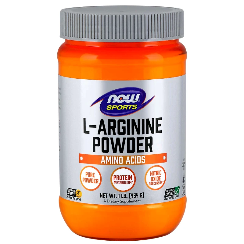 Now Now Foods L-Arginine Powder Συμπλήρωμα Διατροφής με Αργινίνη που Συμβάλει στην Παραγωγή Ενέργειας στους Μύες 454gr
