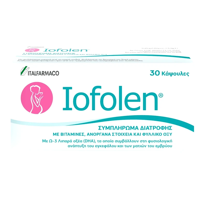 Iofolen Iofolen συμπλήρωμα Διατροφής με Βιταμίνες, Ανόργανα Στοιχεία & Φυλλικό Οξύ 30caps