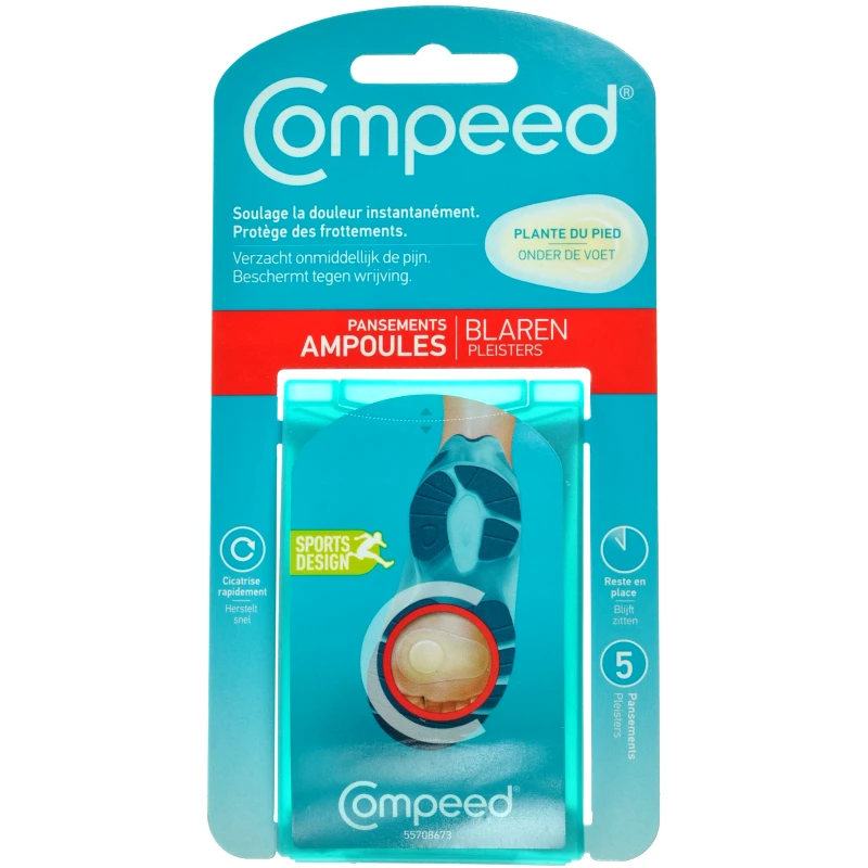 Compeed Compeed Επιθέματα για Φουσκάλες Κάτω Από το Πέλμα 5 Τεμάχια