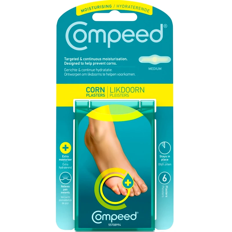 Compeed Compeed Μεσαία Ενυδατικά Επιθέματα για Κάλους που Προσφέρουν Ενυδάτωση και Απορροφούν τους Κραδασμούς 6τμχ
