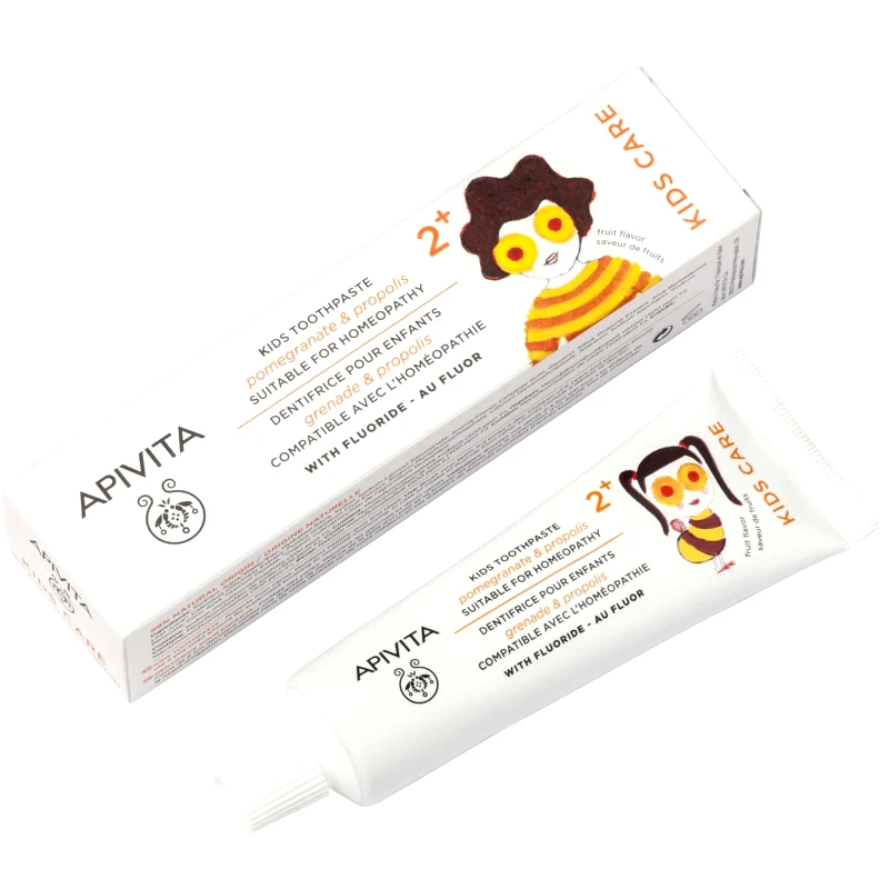 Apivita Apivita Kids Care Toothpaste 2+ With Pomegranate & Propolis Παιδική Οδοντόκρεμα Με Ρόδι & Πρόπολη Από 2 Ετών 50ml