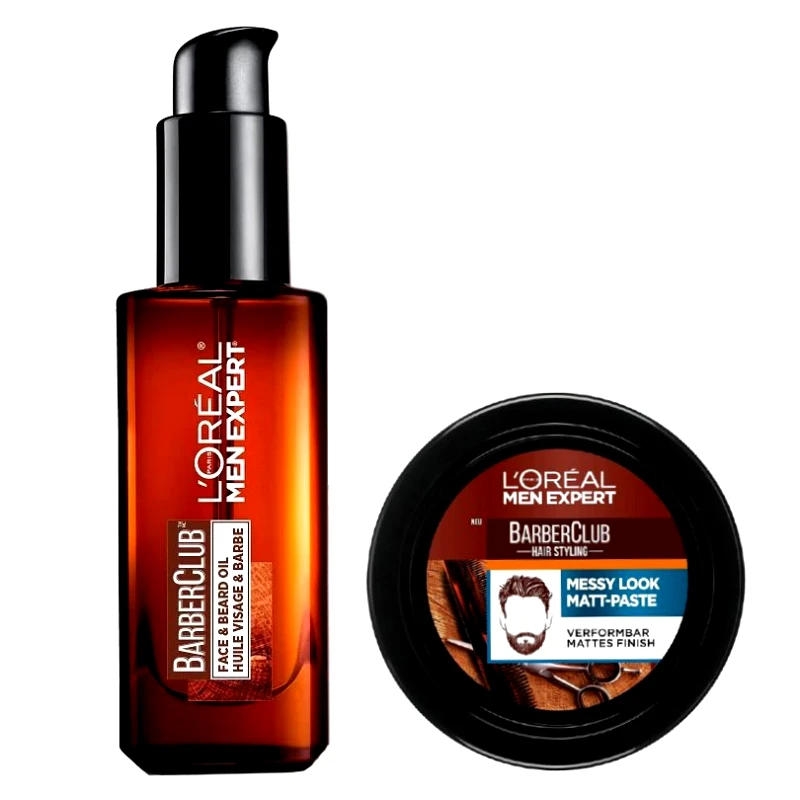 Loreal Paris L'oreal Paris Men Expert Πακέτο Προσφοράς Face & Beard Oil 30ml & Messy Hair Molding Clay 75ml