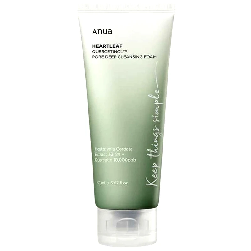 Anua Anua Heartleaf Quercetinol Pore Deep Cleansing Foam Απαλός Καταπραϋντικός Αφρός που Καθαρίζει σε Βάθος 150ml